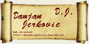 Damjan Jerković vizit kartica